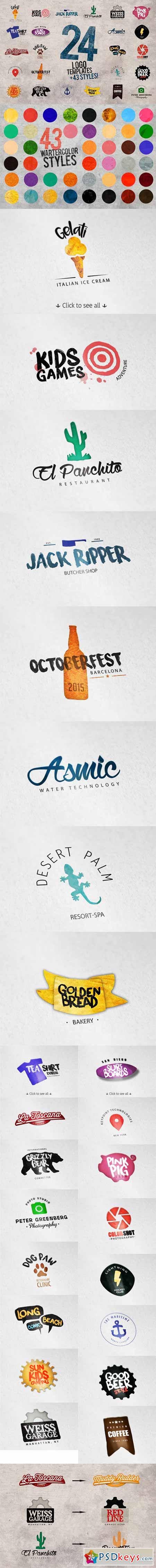 24 Logo Templates + Extras 376163