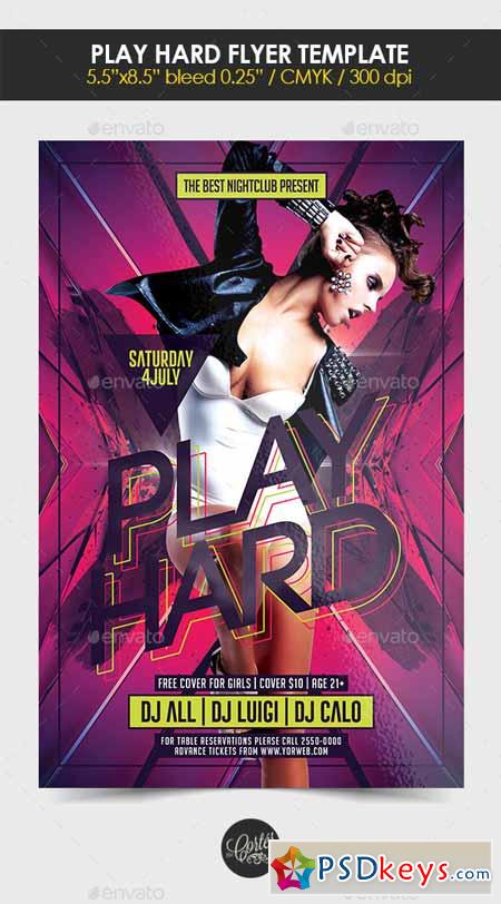 Play Hard Flyer Template 12621336