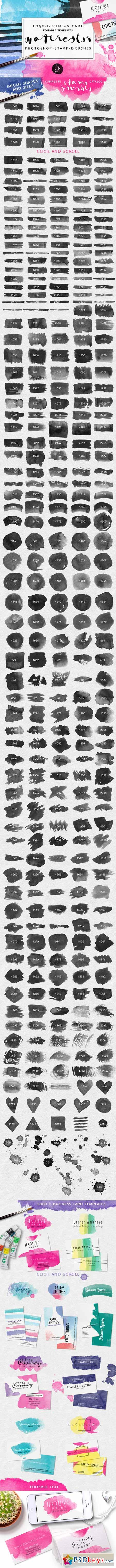 Watercolor Brush Stamps 248848