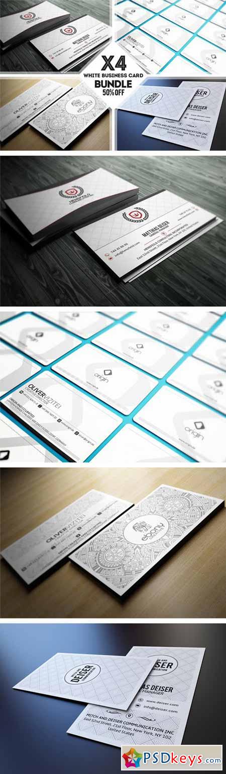 White Business Card Bundle 224515