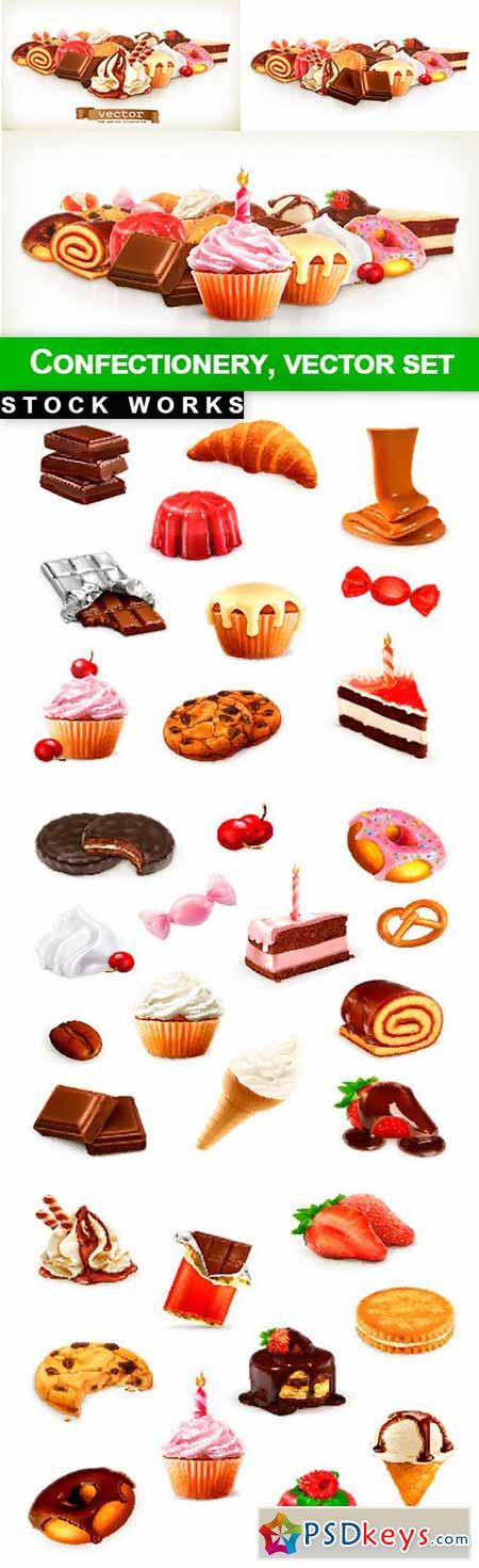 Confectionery, vector set - 6 EPS