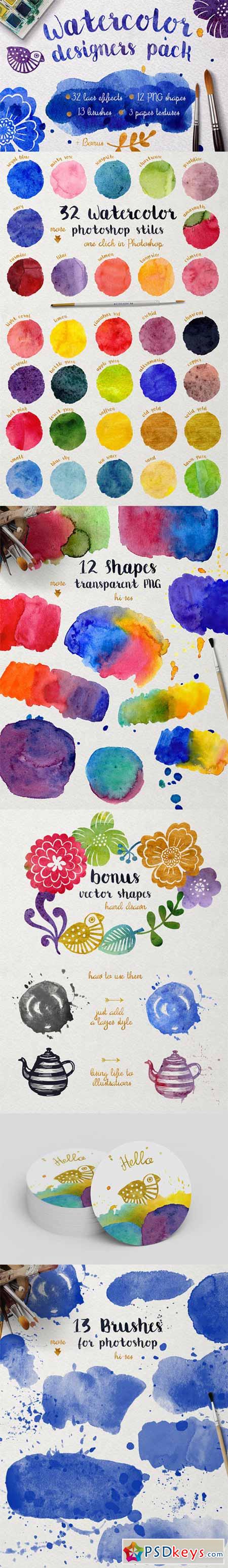 Watercolor Designers Pack 366303