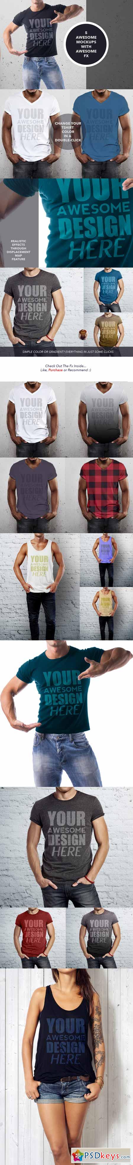 5 REALISTIC SHIRT MOCKUPS 358788