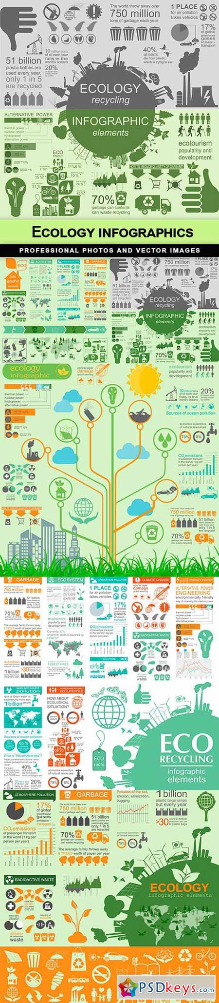 Ecology infographics - 5 EPS