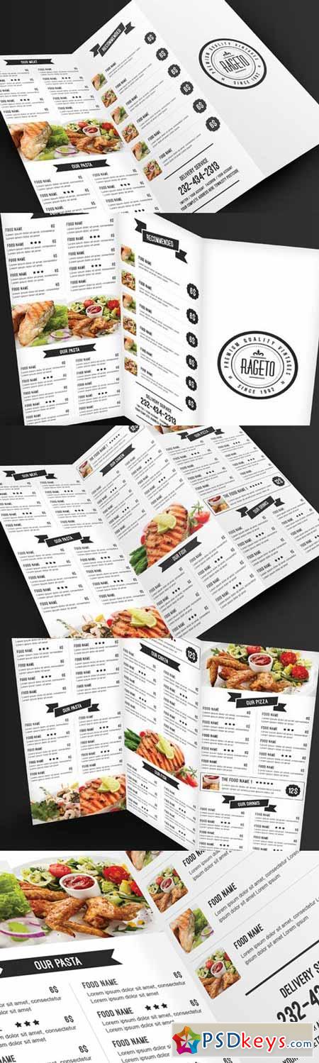 Simple & Clean Food Menu 364380