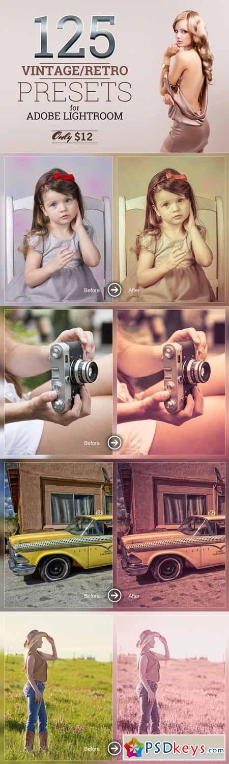 125 Lightroom Vintage Retro Presets 371864