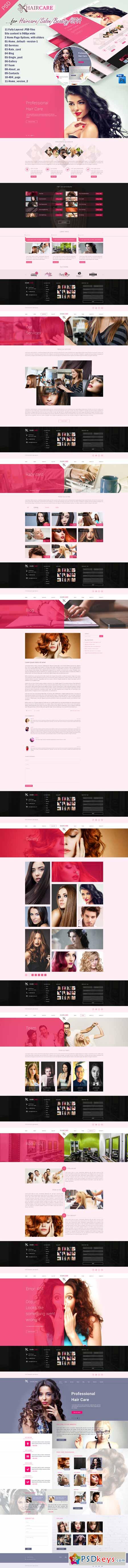 Hair Care Salon Beauty PSD Template 377586