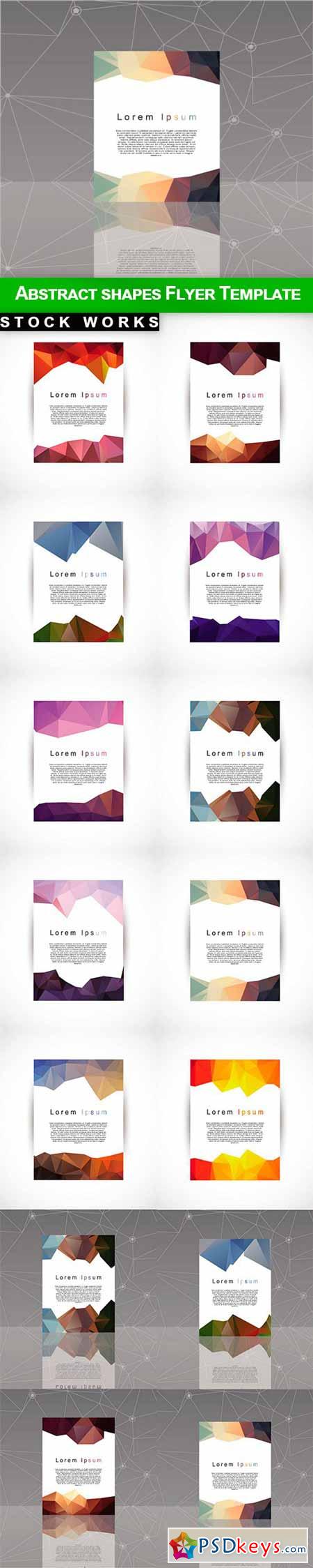 Abstract shapes flyer template - 14 EPS