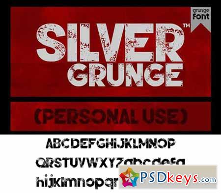 Silver Forte Grunge Font
