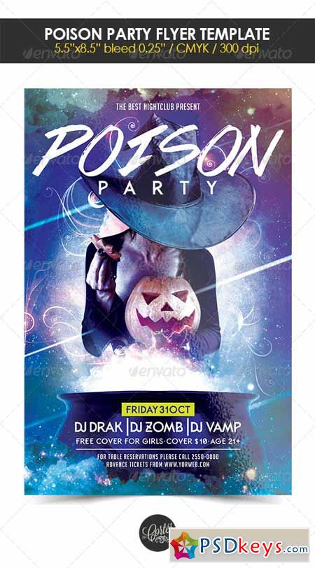 Poison Party Flyer Template 8410272