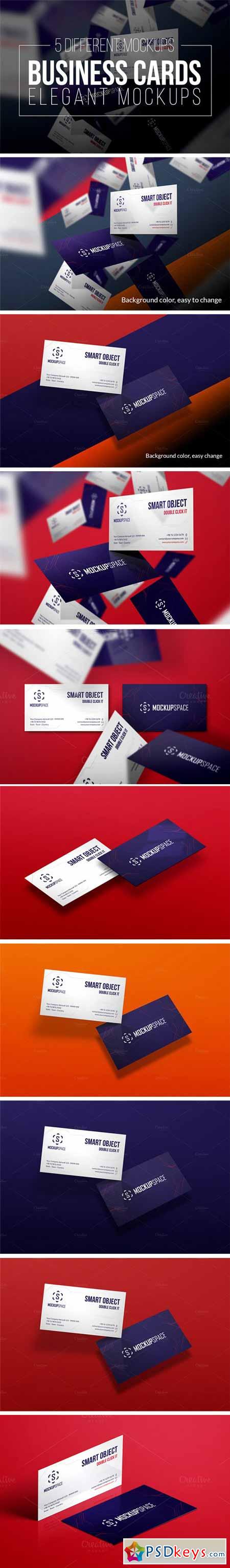 Business Cards - 5 Elegant Mockups 379521