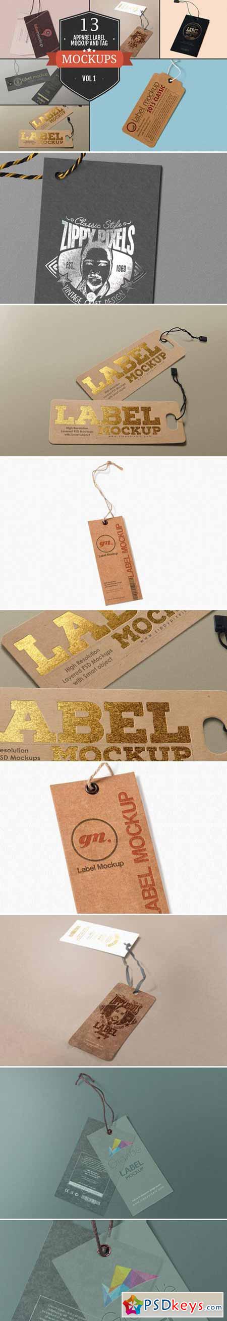 Apparel Label & Tag Mockups Vol. 1 377050