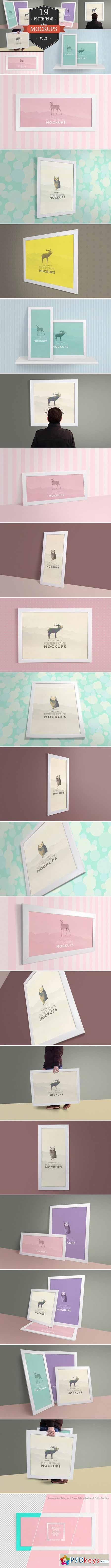 Elegant Poster Frame Mockups Vol. 2 385045