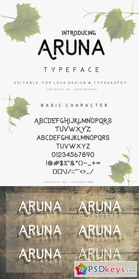 Aruna Typeface 389728
