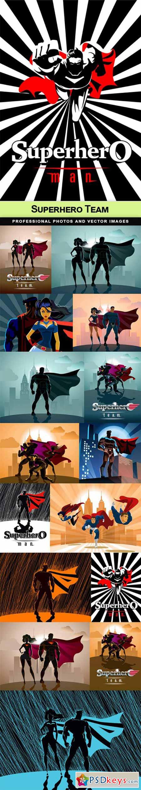 Superhero Team - 15 EPS