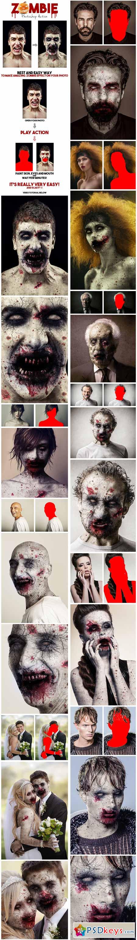 Zombie Photoshop Action 13077710