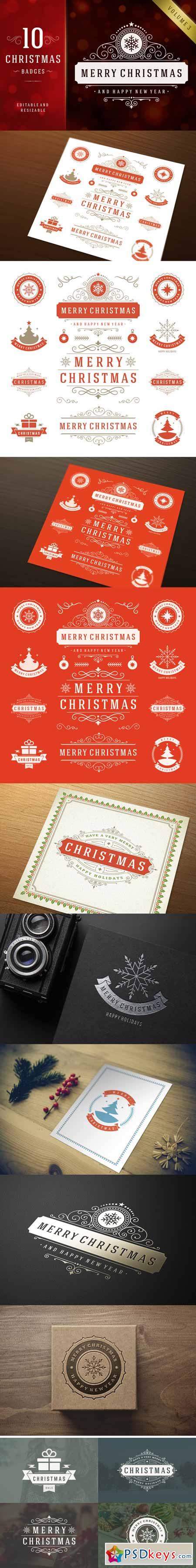 10 Christmas labels and badges 390262