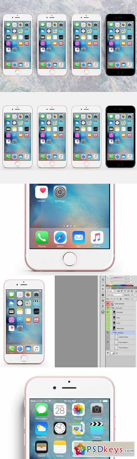 iPhone 6S PSD  Mockup all-in-one 392941