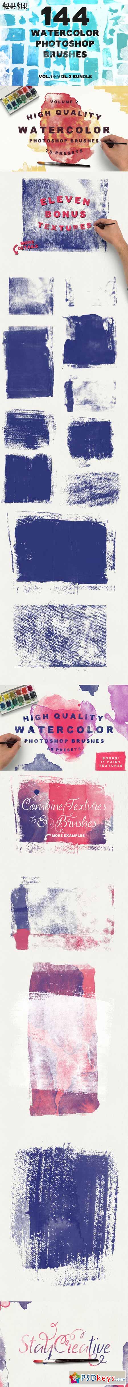 144 Watercolor PS Brush Bundle! 392956