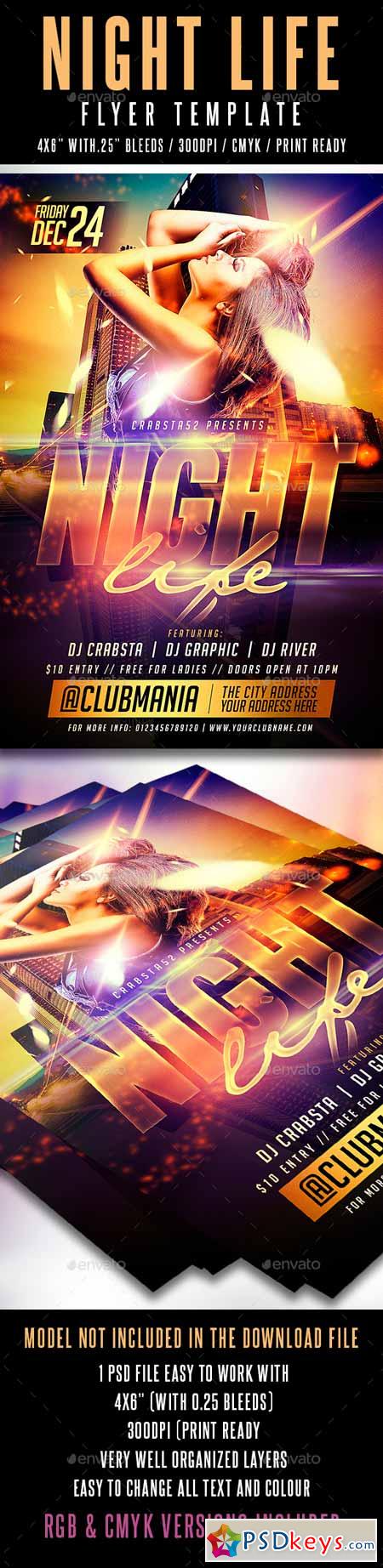 Night Life Flyer Template 13133006