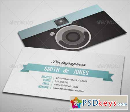 Sleek Illustrated Photography Business Card 2398103