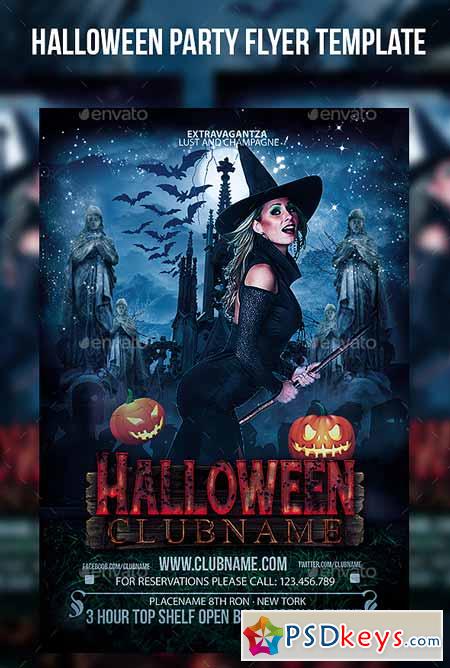 Halloween Horror Party Flyer Template 13135895