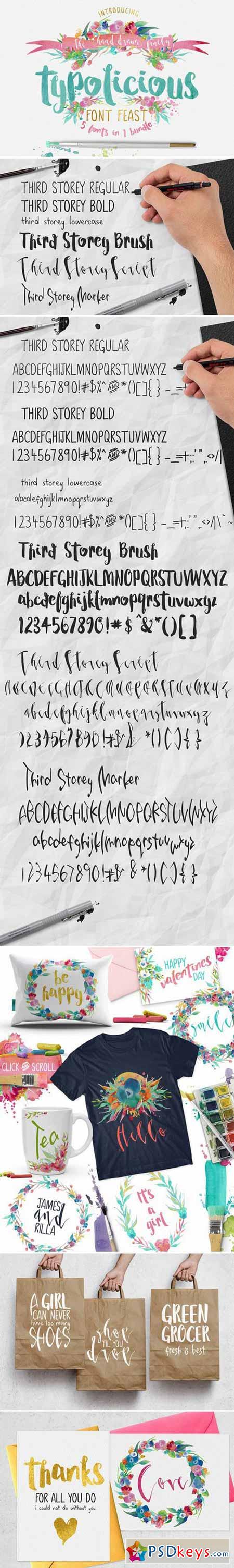 Typolicious Font Bundle Third Storey 367657