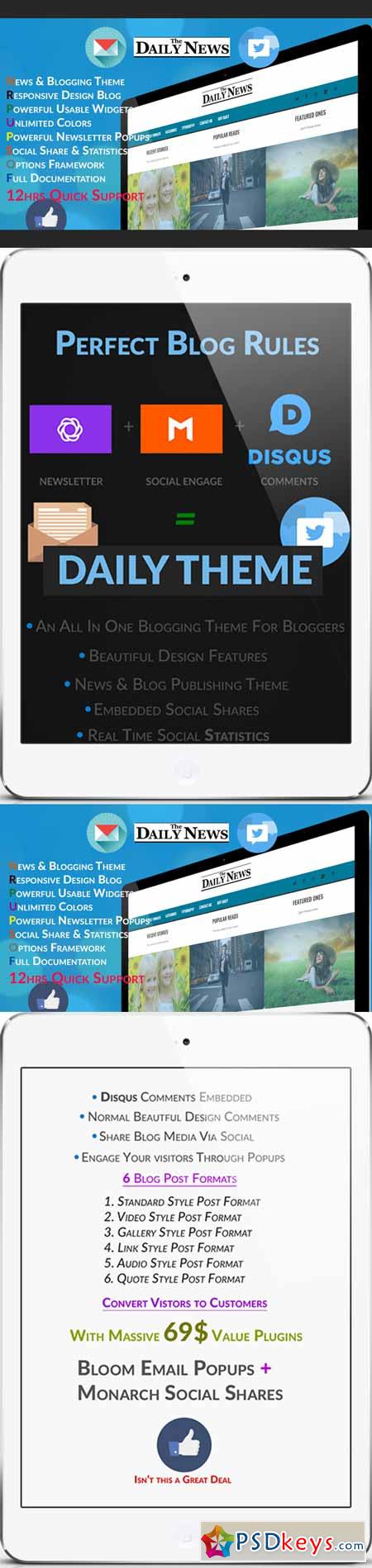 Daily - Blog & News Wordpress Theme 380828