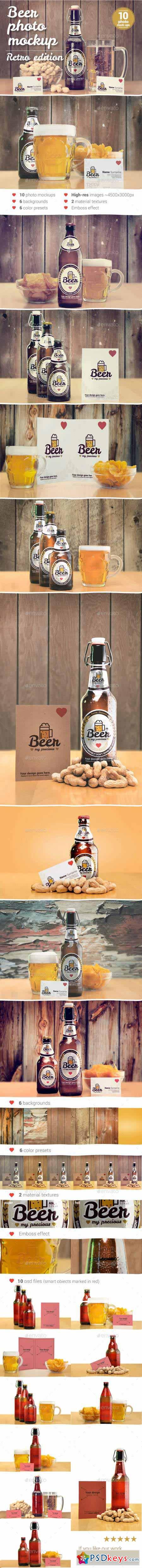 Beer Package & Branding Mock-up - Retro Edition 13220756