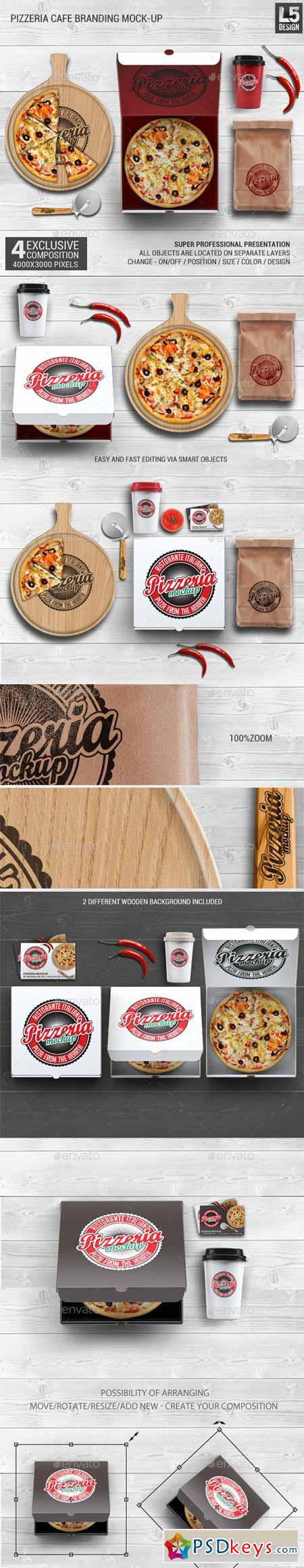 Pizzeria Branding Identity Mock-up 13226785