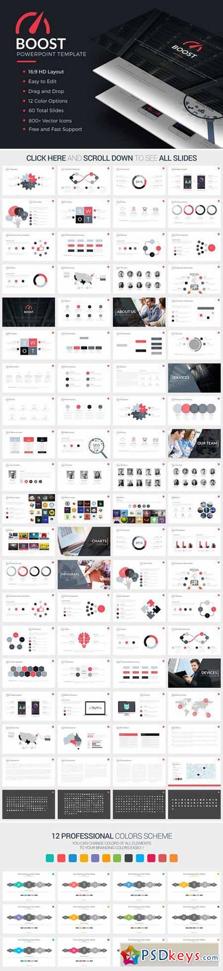Boost Powerpoint Template 396546