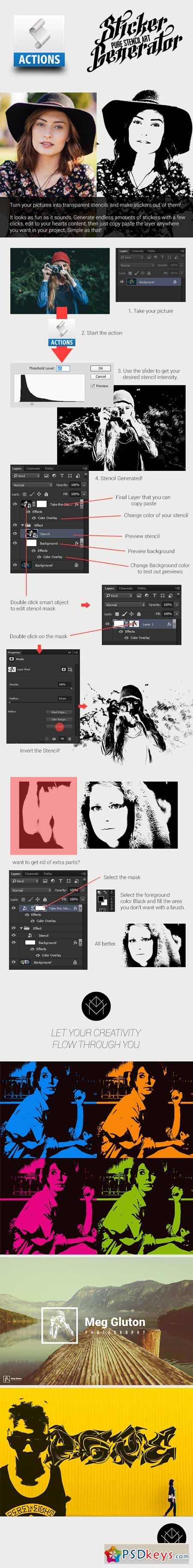 Pure Stencil Art Actions V4 (Sticker Generator) 13233740