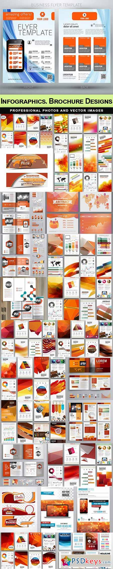 Infographics. Brochure Designs - 14 EPS