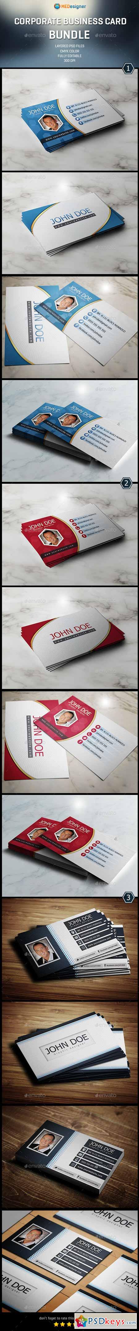 3 Corporate Business Card - Bundle 13117757