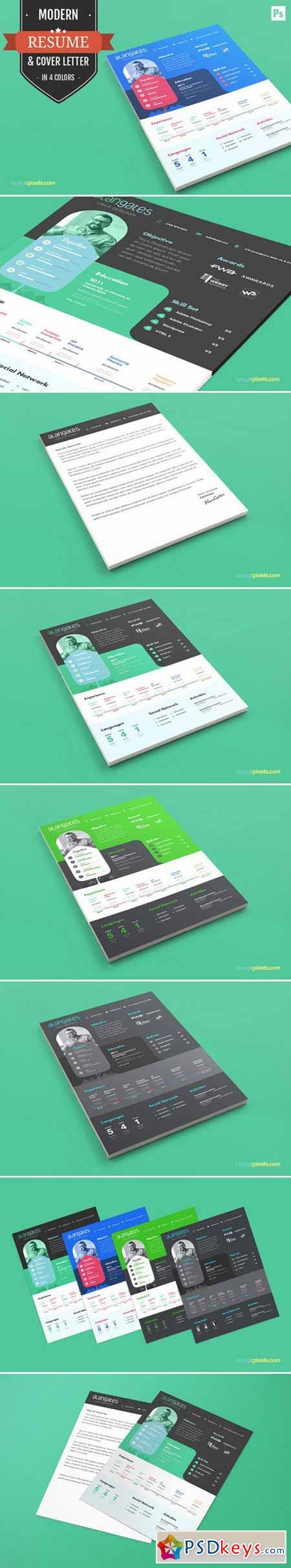 CV Resume & Cover Letter Template 395445