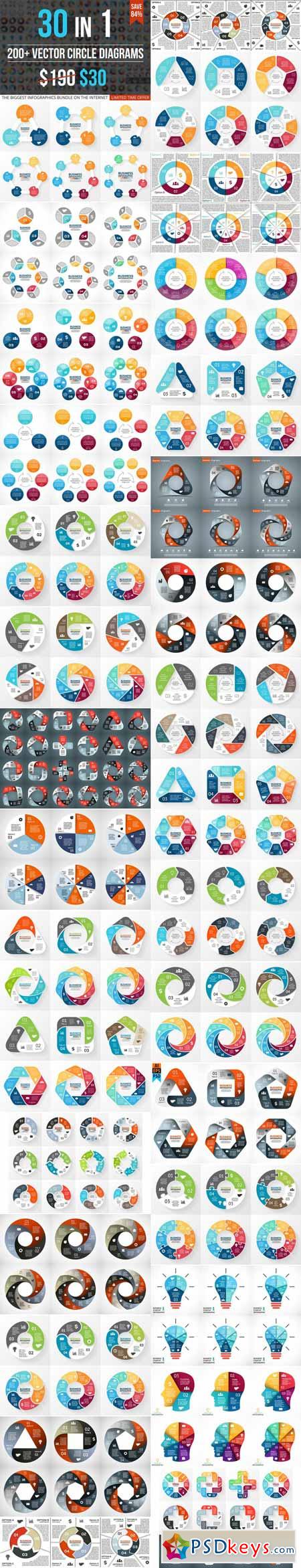 Circle Diagrams For Infographics 400216