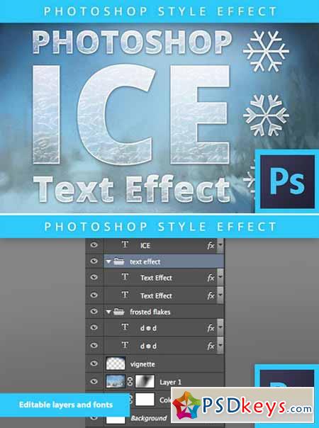 Photoshop Frozen Ice Text Effect 400625