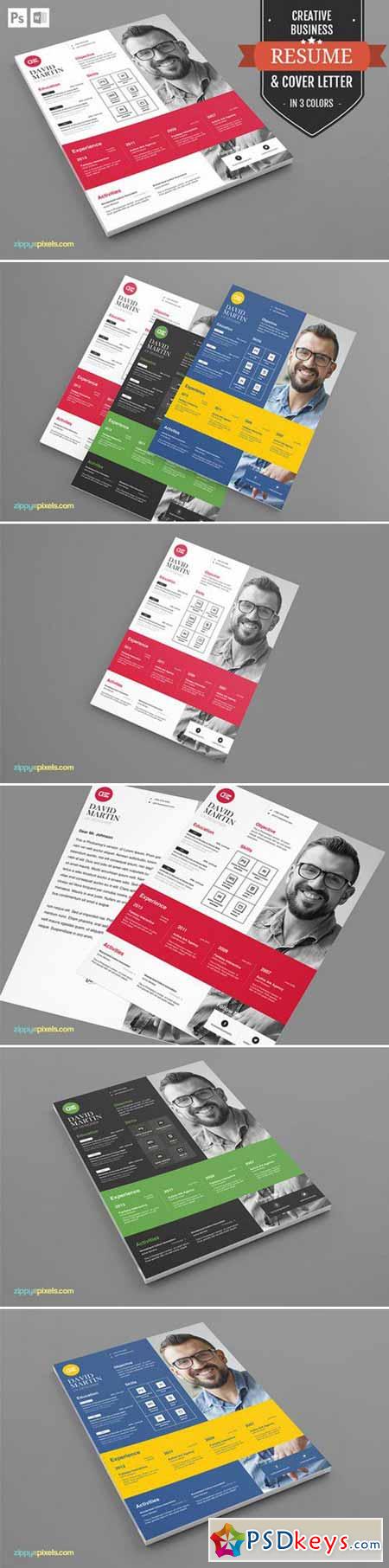 Resume Template in MS Word And PSD 394522