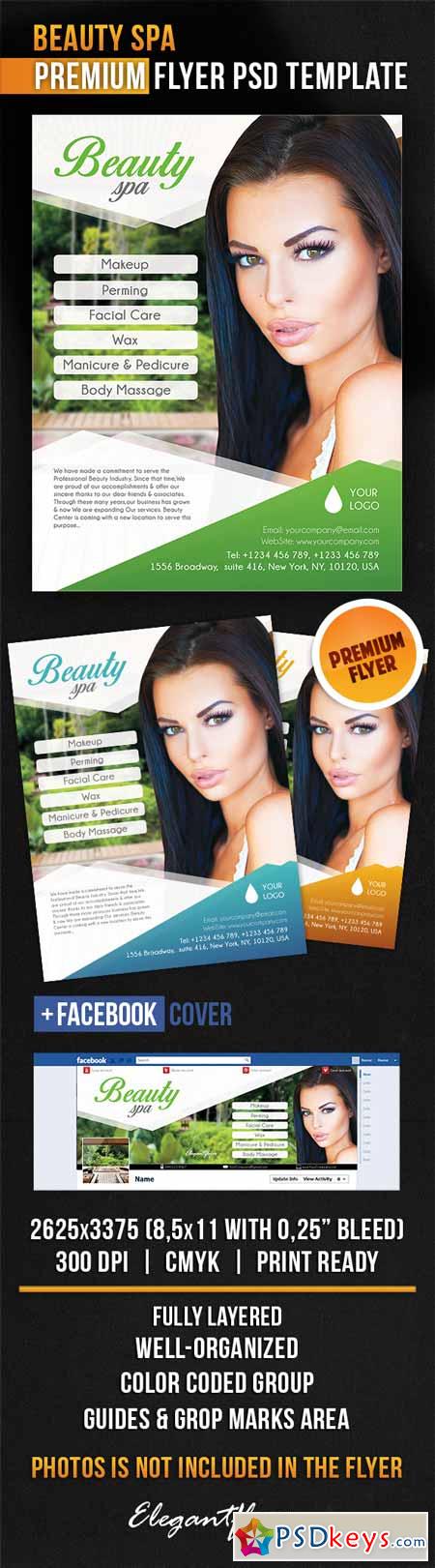 Beauty Spa  Flyer PSD Template + Facebook Cover