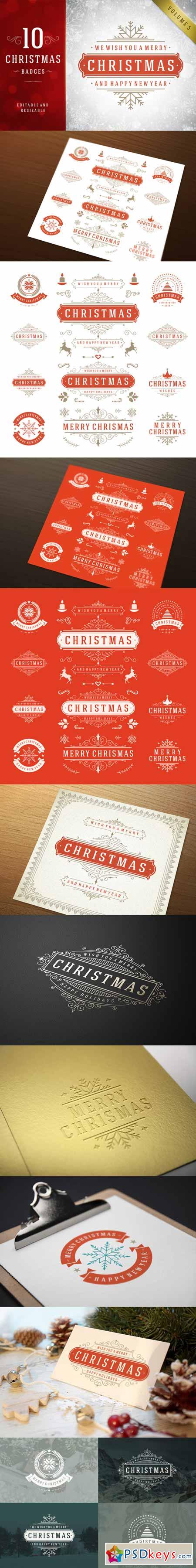 10 Christmas labels and badges 405730
