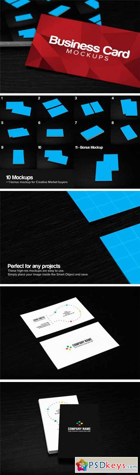 11 Business Card Mockups 16161