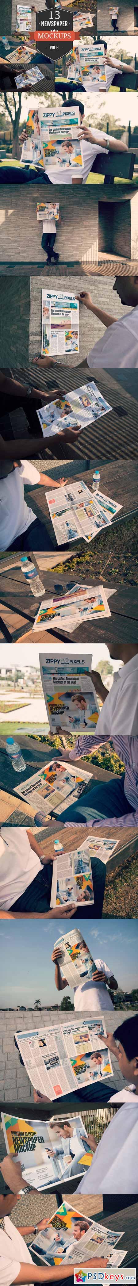 Outdoor Newspaper Ad Mockups Vol. 6 369333