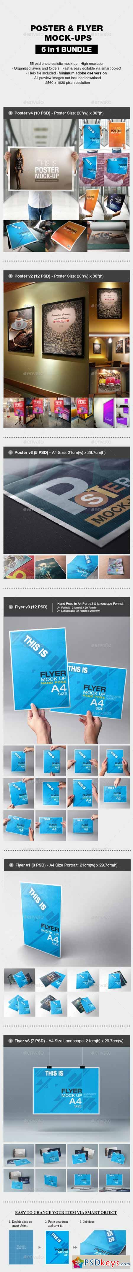 Poster & Flyer Mock-up Bundle 13321127