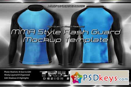 MMA Style Rash Guard Mockup Kit 45$ 409885