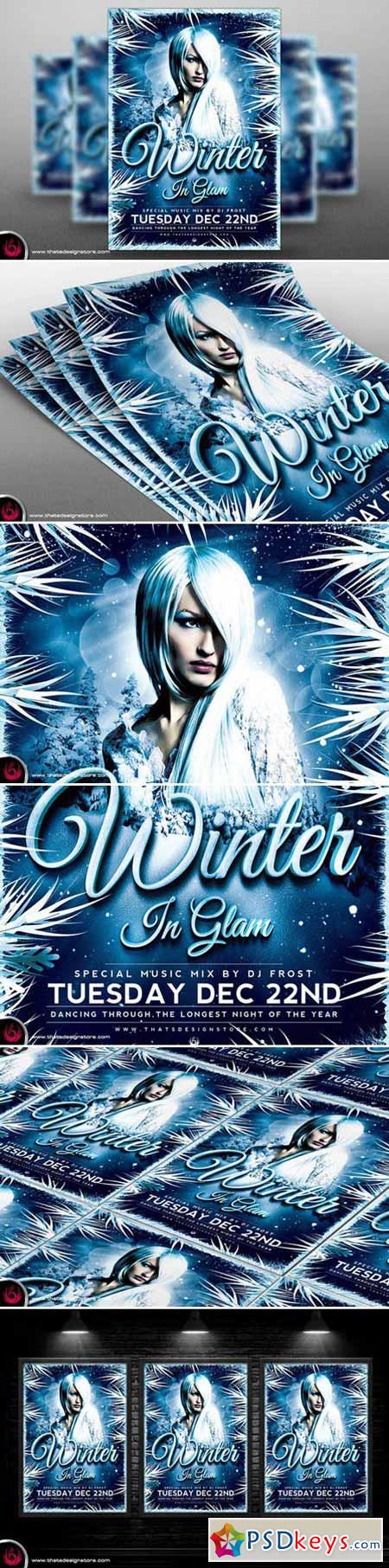 Winter Glam Flyer Template V3 410012