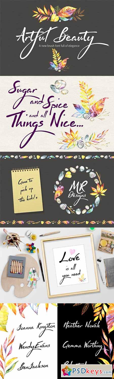 Artful Beauty brush font 403350