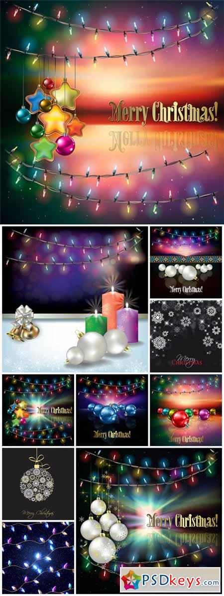 Christmas and new year holidays vector backgrounds