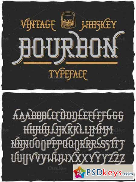 Bourbon Whiskey Typeface 411008