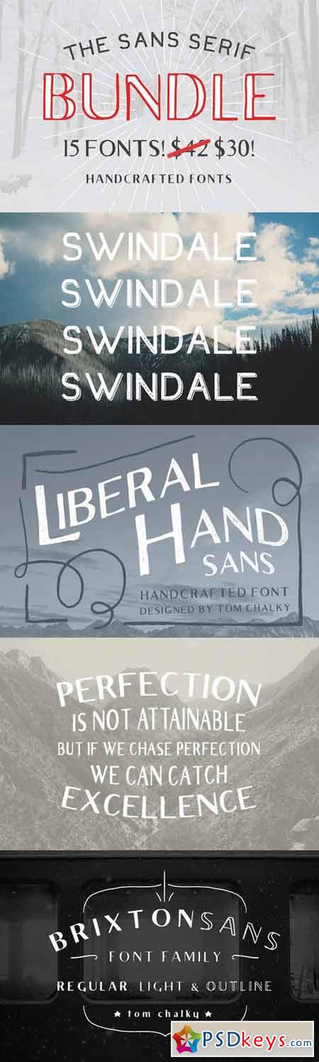 The Sans Serif Bundle - 15 Fonts! 136743