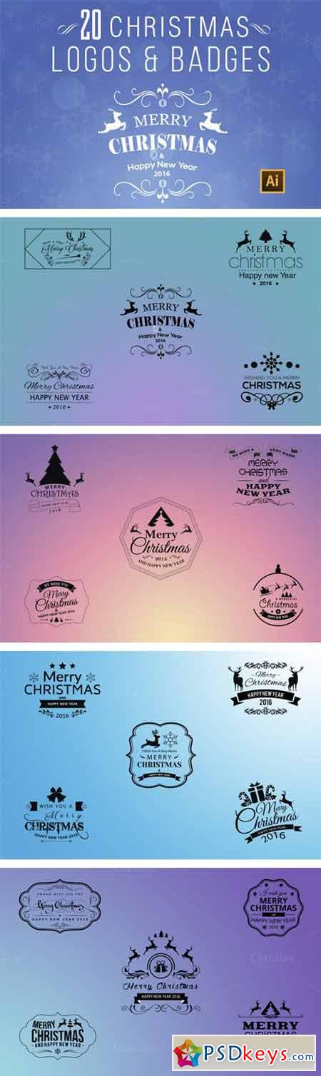 Christmas Greetings Logo & Badges 401480